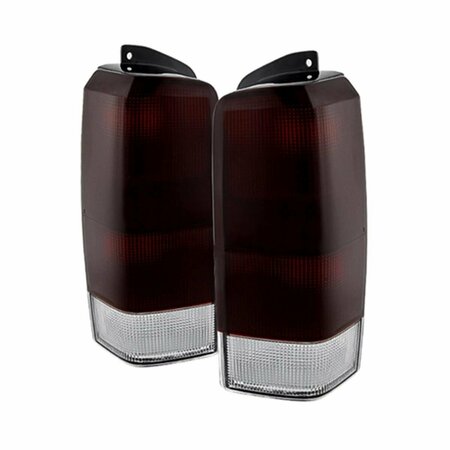 WHOLE-IN-ONE Red & Smoke OEM Style Tail Lights for 1997-2001 Xtune Jeep Cherokee WH3831577